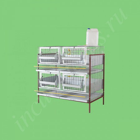 Клетка для кур на 40-50 голов (2 яруса, 4 секции) (КН-2я-40)